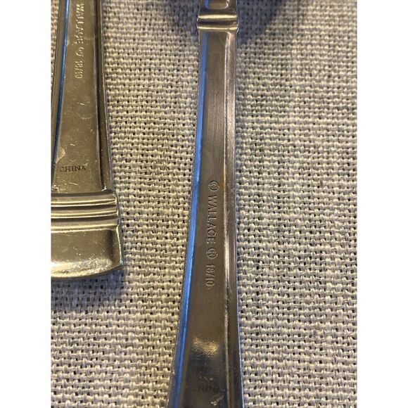 Wallace Zenith Frost Stainless Flatware TEASPOONS 6-3/8" Spoons- Set Of 6 - Picture 6 of 10